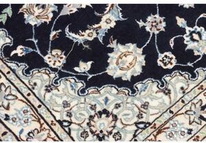 Tappeto Nain 6la Medaglione Floreale Blu Notte Avorio 80x108 Cm