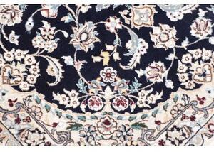 Tappeto Nain 6la Medaglione Floreale Blu Notte Avorio 76x115 Cm