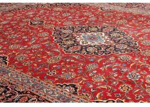 Tappeto Ardakan Medaglione Floreale Rosso Blu Scuro 252x355 Cm