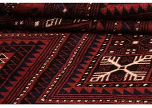 Tappeto Lori Geometrico Rosso Ruggine Blu Scuro 220x310 Cm