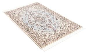 Tappeto Nain 6la Medaglione Floreale Azzurro Avorio 81x122 Cm