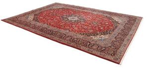 Tappeto Ardakan Medaglione Floreale Rosso Blu Scuro 252x355 Cm