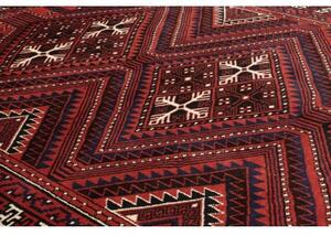 Tappeto Lori Geometrico Rosso Ruggine Blu Scuro 220x310 Cm