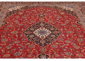 Tappeto Ardakan Medaglione Floreale Rosso Blu Scuro 252x355 Cm