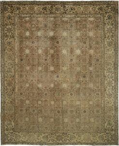 Tappeto Vintage Floreale Marrone Beige 300x370 Cm
