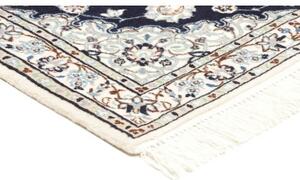 Tappeto Nain 6la Medaglione Floreale Blu Notte Avorio 80x108 Cm