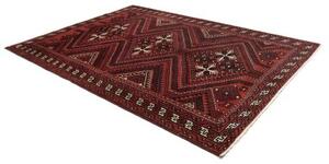 Tappeto Lori Geometrico Rosso Ruggine Blu Scuro 220x310 Cm