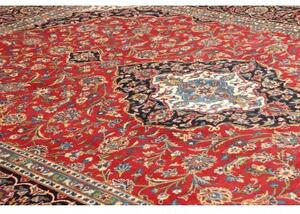 Tappeto Ardakan Medaglione Floreale Rosso Blu Scuro 248x347 Cm