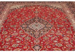 Tappeto Ardakan Medaglione Floreale Rosso Blu Scuro 252x348 Cm