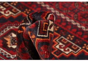 Tappeto Baluch Geometrico Rosso Scuro Blu Scuro 107x202 Cm