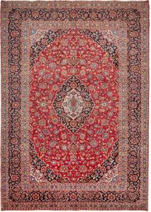 Tappeto Ardakan Medaglione Floreale Rosso Blu Scuro 250x355 Cm
