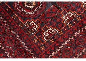 Tappeto Baluch Geometrico Rosso Scuro Blu Scuro 107x202 Cm