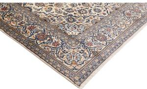 Tappeto Kashan Medaglione Floreale Avorio Blu 202x307 Cm