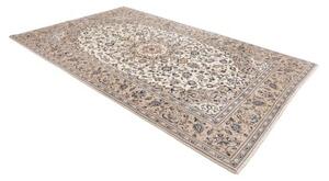 Tappeto Kashan Medaglione Floreale Beige Blu 198x306 Cm