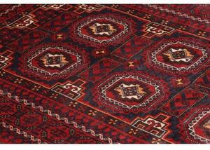 Tappeto Baluch Geometrico Rosso Scuro Blu Scuro 107x202 Cm