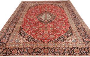 Tappeto Ardakan Medaglione Floreale Rosso Blu Scuro 250x355 Cm