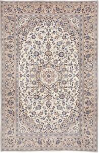 Tappeto Kashan Medaglione Floreale Beige Blu 198x306 Cm