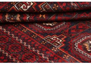Tappeto Baluch Geometrico Rosso Scuro Blu Scuro 107x202 Cm