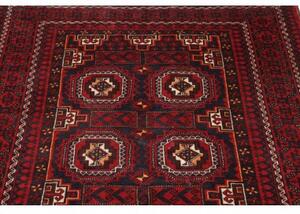 Tappeto Baluch Geometrico Rosso Scuro Blu Scuro 107x202 Cm