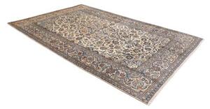Tappeto Kashan Medaglione Floreale Avorio Blu 202x307 Cm