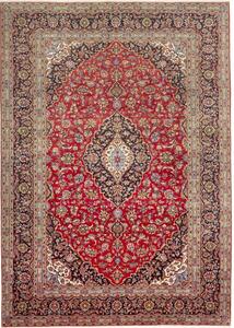 Tappeto Ardakan Medaglione Floreale Rosso Blu Scuro 248x350 Cm