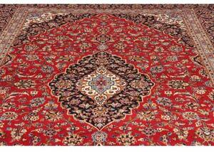 Tappeto Ardakan Medaglione Floreale Rosso Blu Scuro 248x350 Cm