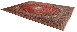 Tappeto Ardakan Medaglione Floreale Rosso Blu Scuro 297x395 Cm