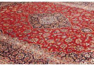 Tappeto Ardakan Medaglione Floreale Rosso Blu Scuro 252x348 Cm