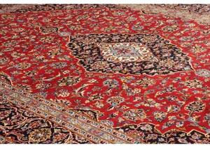 Tappeto Ardakan Medaglione Floreale Rosso Blu Scuro 248x350 Cm