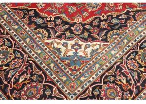 Tappeto Ardakan Medaglione Floreale Rosso Blu Scuro 248x347 Cm