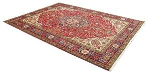 Tappeto Tabriz Medaglione Floreale Rosso Blu Scuro 208x297 Cm
