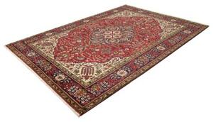 Tappeto Tabriz Medaglione Floreale Rosso Blu Scuro 208x297 Cm