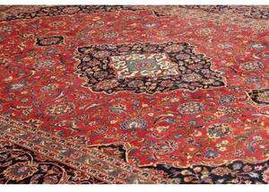 Tappeto Ardakan Medaglione Floreale Rosso Blu Scuro 263x360 Cm