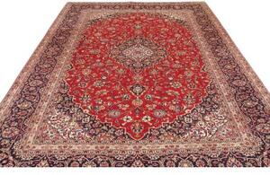 Tappeto Ardakan Medaglione Floreale Rosso Blu Scuro 250x355 Cm