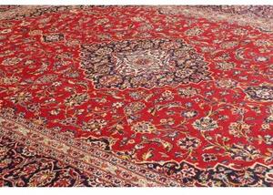 Tappeto Ardakan Medaglione Floreale Rosso Blu Scuro 250x355 Cm