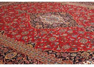 Tappeto Ardakan Medaglione Floreale Rosso Blu Scuro 300x404 Cm