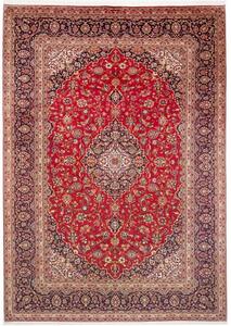 Tappeto Ardakan Medaglione Floreale Rosso Blu Scuro 250x355 Cm