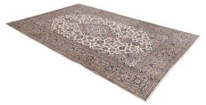 Tappeto Kashan Medaglione Floreale Avorio Blu Cobalto 198x305 Cm