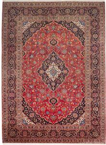 Tappeto Ardakan Medaglione Floreale Rosso Blu Scuro 263x360 Cm