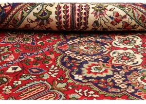 Tappeto Tabriz Medaglione Floreale Rosso Blu Scuro 208x297 Cm