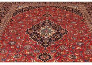 Tappeto Ardakan Medaglione Floreale Rosso Blu Scuro 263x360 Cm