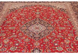 Tappeto Ardakan Medaglione Floreale Rosso Blu Scuro 250x355 Cm