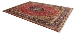 Tappeto Tabriz Medaglione Floreale Rosso Blu Scuro 250x342 Cm