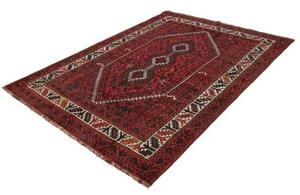 Tappeto Shiraz Stilizzato Rosso Scuro Nero 170x240 Cm