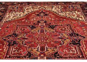 Tappeto Gorawan Stilizzato Rosso Mattone Blu Notte 232x335 Cm