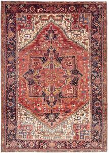 Tappeto Gorawan Stilizzato Rosso Mattone Blu Notte 232x335 Cm