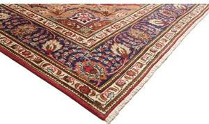 Tappeto Tabriz Medaglione Floreale Rosso Blu Scuro 250x342 Cm