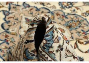 Tappeto Kashan Medaglione Floreale Avorio Blu 193x310 Cm