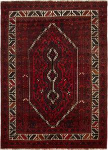 Tappeto Shiraz Stilizzato Rosso Scuro Nero 170x240 Cm