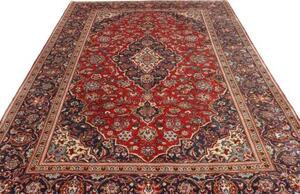 Tappeto Ardakan Medaglione Floreale Rosso Blu 196x298 Cm